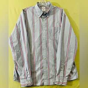Brooks Brothers Button Up Shirt Mens Large Striped Oxford Cloth Button Down